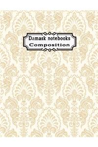 Damask Notebooks Composition
