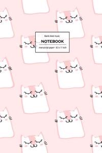 Blank Music Sheet Notebook