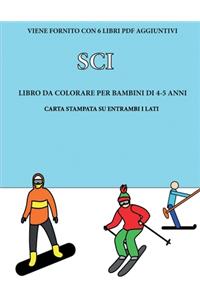 Libro da colorare per bambini di 4-5 anni(Sci)