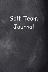 Golf Team Journal Chalkboard Design