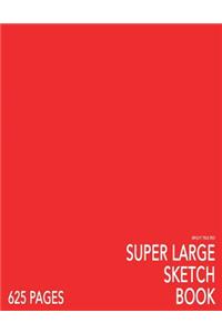 Bright True Red Super Large Sketchbook
