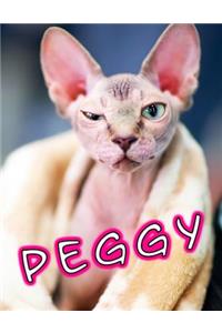 Peggy: Personalized Journal, Notebook, Diary, 105 Lined Pages, Large Size Book 8 1/2 X 11