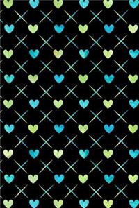 Bullet Journal Notebook Quilted Watercolor Hearts Pattern 6