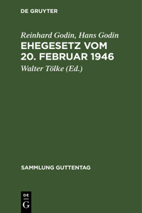 Ehegesetz Vom 20. Februar 1946