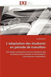 L Adaptation Des Étudiants En Période de Transition