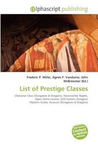List of Prestige Classes