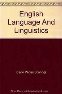 English Language And Linguistics