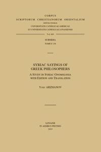 Syriac Sayings of Greek Philosophers