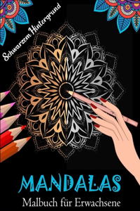 Mandalas Malbuch für Erwachsene schwarzem Hintergrund