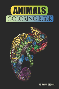 Animals Coloring Book 50 Unique designs