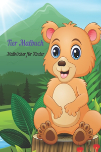 Tier Malbuch - Malbücher für Kinder