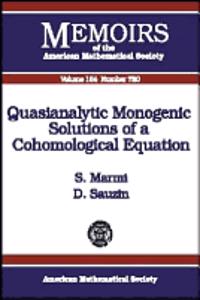 Quasianalytic Monogenic Solutions of a Cohomological Equation