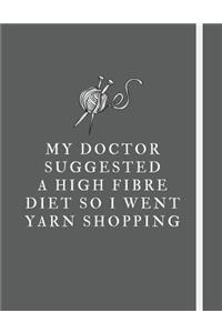 My doctor suggested a high fibre diet so i went yarn shopping