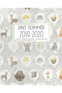Daily Planner 2019-2020 12 Month Academic Calendar July 2019 - June 2020