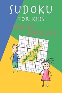 Sudoku for kids easy to difficult - Large print 9x9