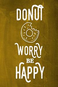 Chalkboard Journal - Donut Worry Be Happy (Yellow)