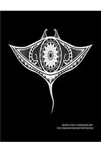 Manta Ray Hawaiian Art Polynesian Maori Notebook