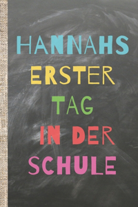 Hannahs erster Tag in der Schule