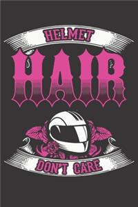 Notebook for Biker dirt bike motocross drag race hair don't care