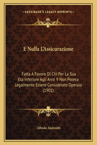 E Nulla L'Assicurazione