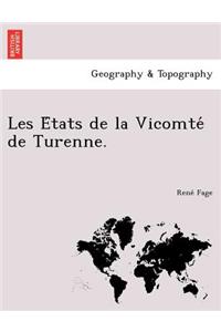 Les E Tats de La Vicomte de Turenne.