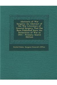 Abstracts of War Surgery
