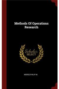 Methods Of Operations Research