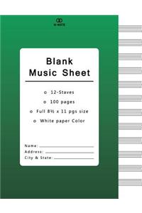 Blank Music Sheet