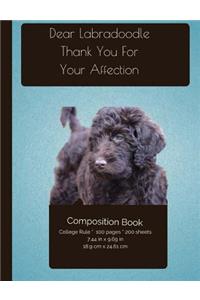 Labradoodle Affection Composition Notebook
