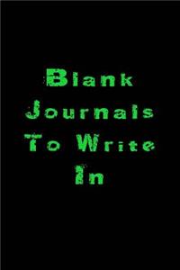 Blank Journals To Write In