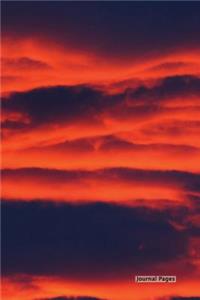 Journal Pages - Red Clouds Sky