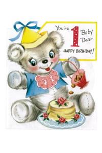 Teddy Bear First Birthday Card