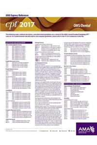 CPT 2017 Express Reference Coding Card Oms/Dental