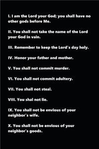 2020 Daily Planner Religious Theme Ten Commandments Modern Black White