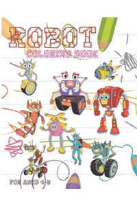 Robot Coloring Book For Ages 4-8