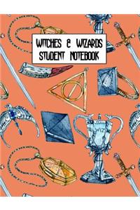 Witches & Wizards Student Notebook: Notebook Ruled Paper for Birthday, Christmas, Back to School Journal Gift for Magical Friend, Family, Teacher, Student