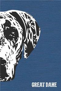 Great Dane Lined Notebook