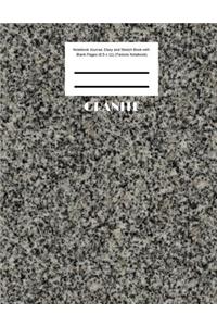 Granite Notebook Journal, Diary and Sketch Book with Blank Pages (8.5 x 11) (Texture Notebook)