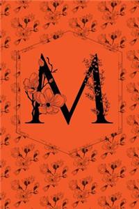 Floral Monogram Journal/Notebook - M