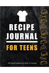 Recipe Journal for Teens