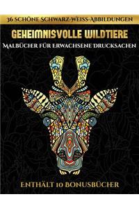 Malbücher für Erwachsene Drucksachen (Geheimnisvolle Wildtiere)
