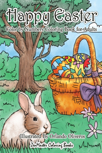 Happy Easter Color By Numbers Coloring Book for Adults