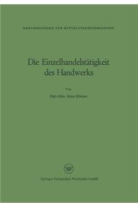 Die Einzelhandelstätigkeit des Handwerks