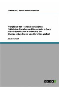 Vergleich der Transition zwischen Südafrika, Namibia und Mosambik, anhand des theoretischen Konstrukts der Humanentwicklung von Christian Welzel