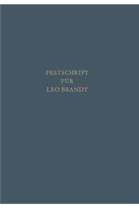 Festschrift Für Leo Brandt Zum 60. Geburtstag