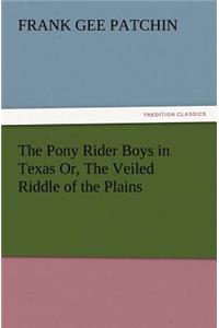 The Pony Rider Boys in Texas Or, the Veiled Riddle of the Plains