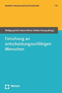 Forschung an Entscheidungsunfahigen Menschen