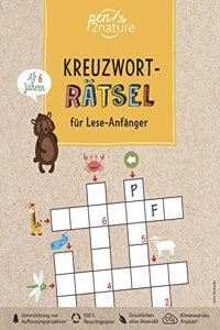 Kreuzwortratsel fur Lese-Anfanger. Bunter RatselspaÃŸ fur Kinder ab 6 Jahren: Nachhaltiges Ratselbuch fur Erstleser. Erste Kreuzwortratsel fur Grundschuler