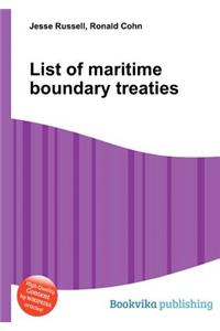 List of Maritime Boundary Treaties