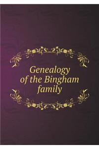 Genealogy of the Bingham family